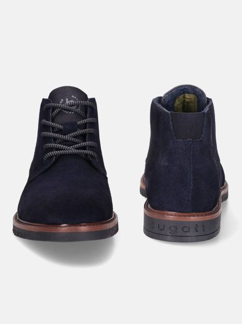 Buy Bugatti Caj Dark Navy Blue Men Suede Chukka Boots Online display picture 2