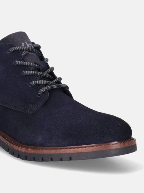 Buy Bugatti Caj Dark Navy Blue Men Suede Chukka Boots Online display picture 1