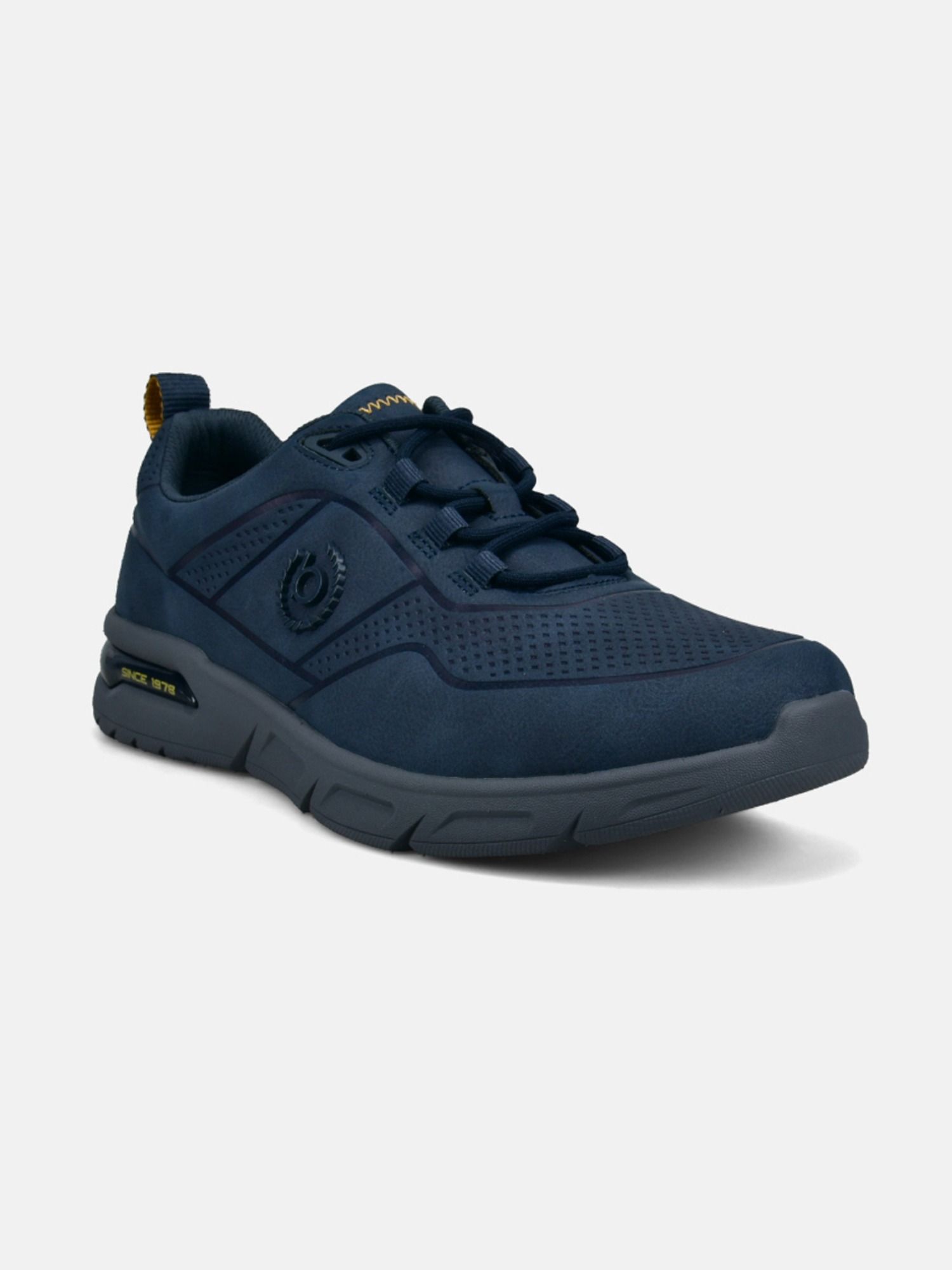 Blue Denim Lace Up Fashion Trainer By Bugatti At Walk In Style