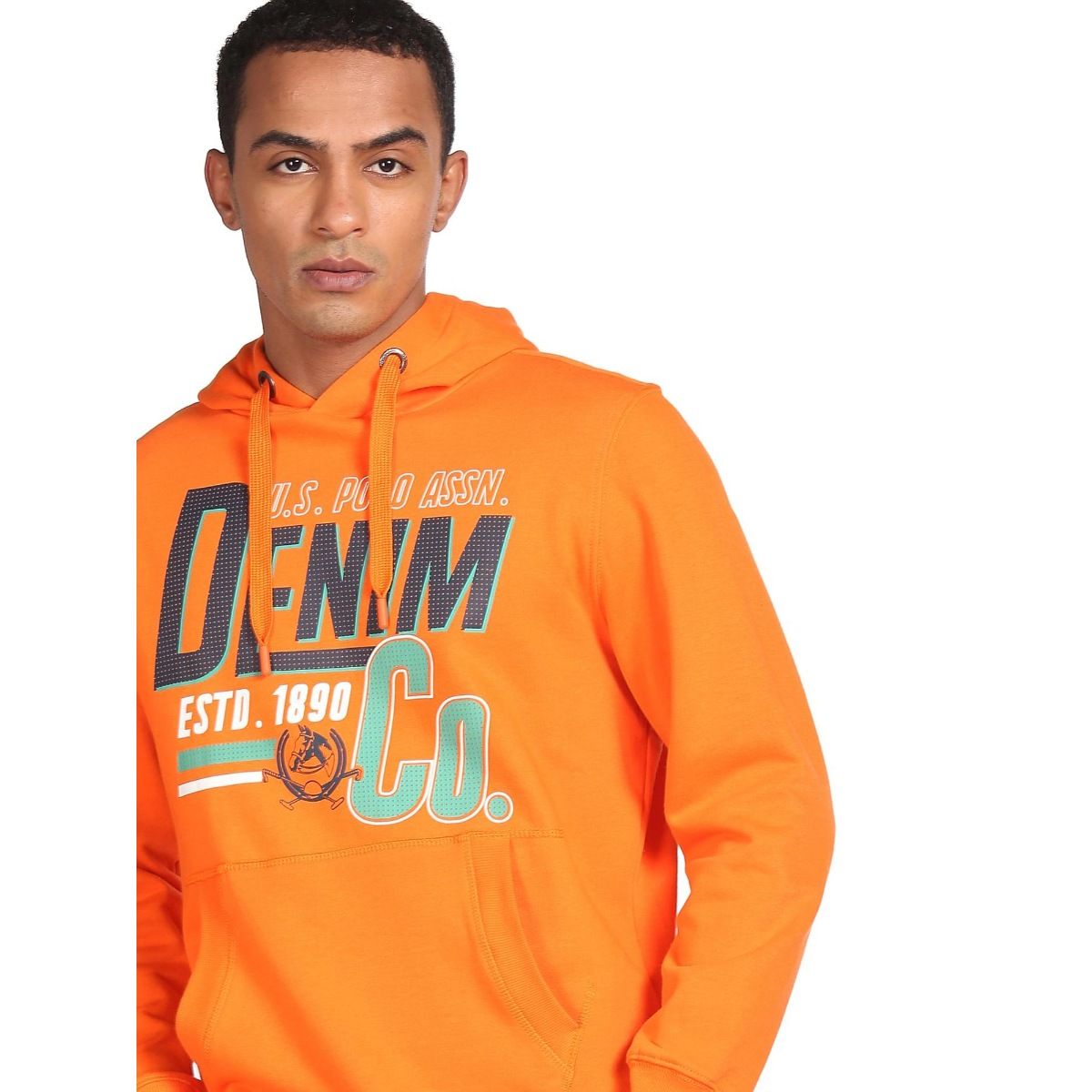 Mens orange hooded sweatshirt on sale