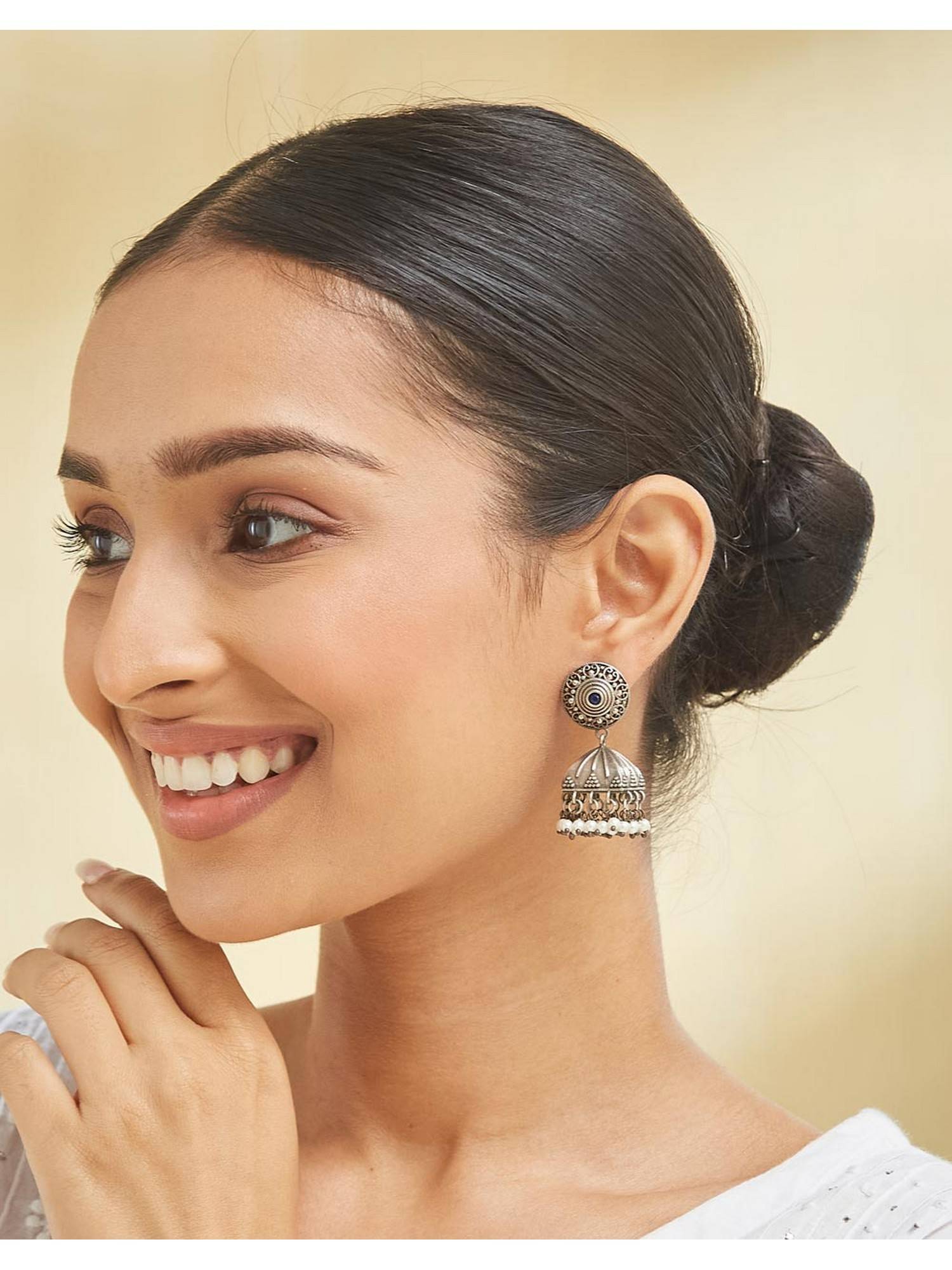 Fabindia Metal Jhumka Earrings