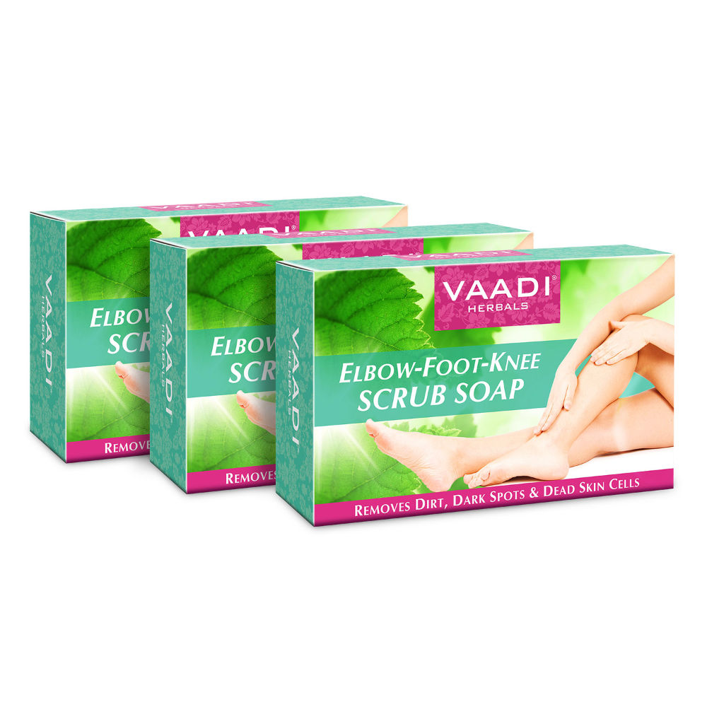 Vaadi Herbals Elbow-Foot-Knee Scrub Soap - Pack of 3