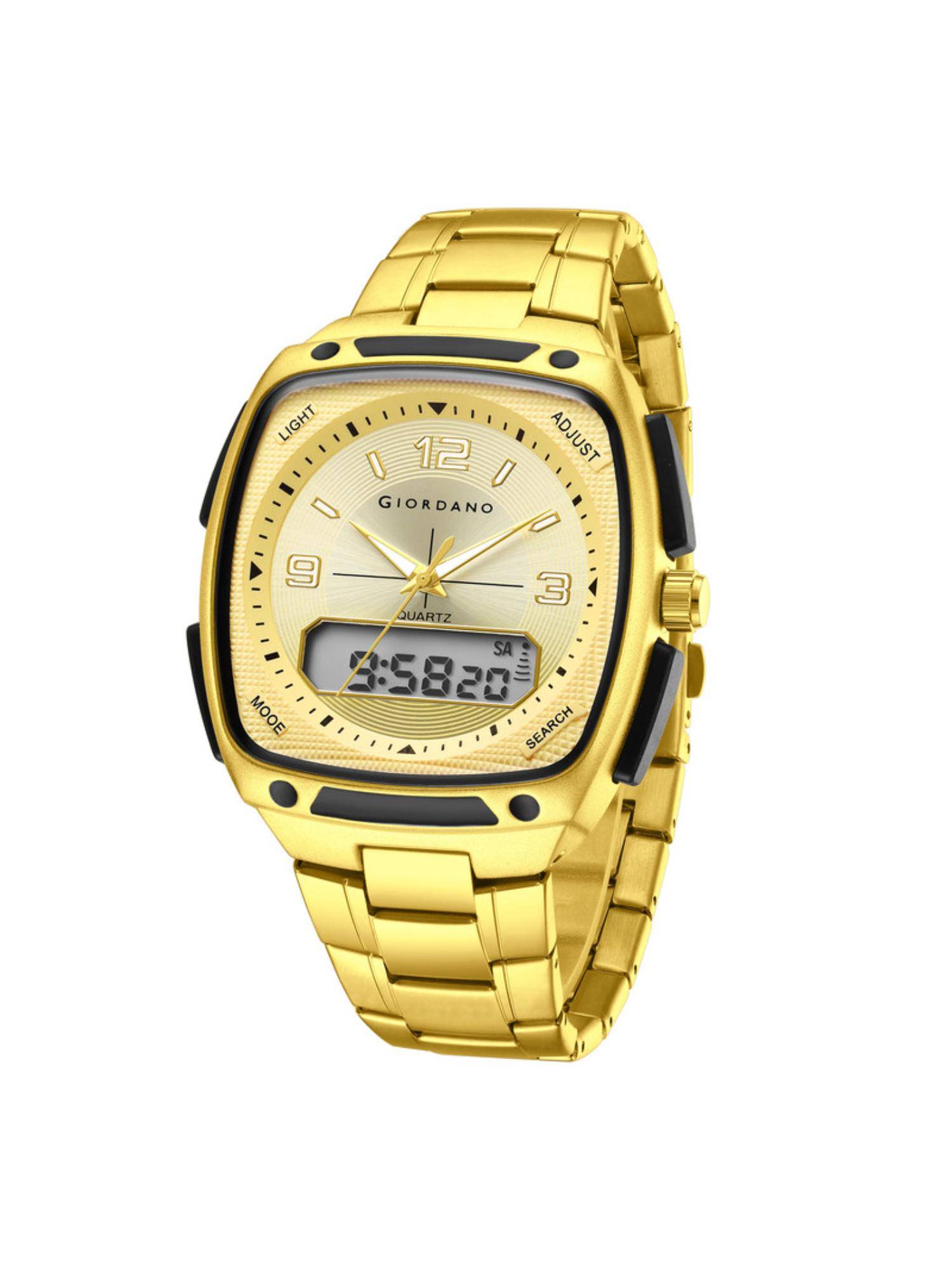Giordano Men Quartz Gold Dial Analog Watch - GZ-50223 (M)
