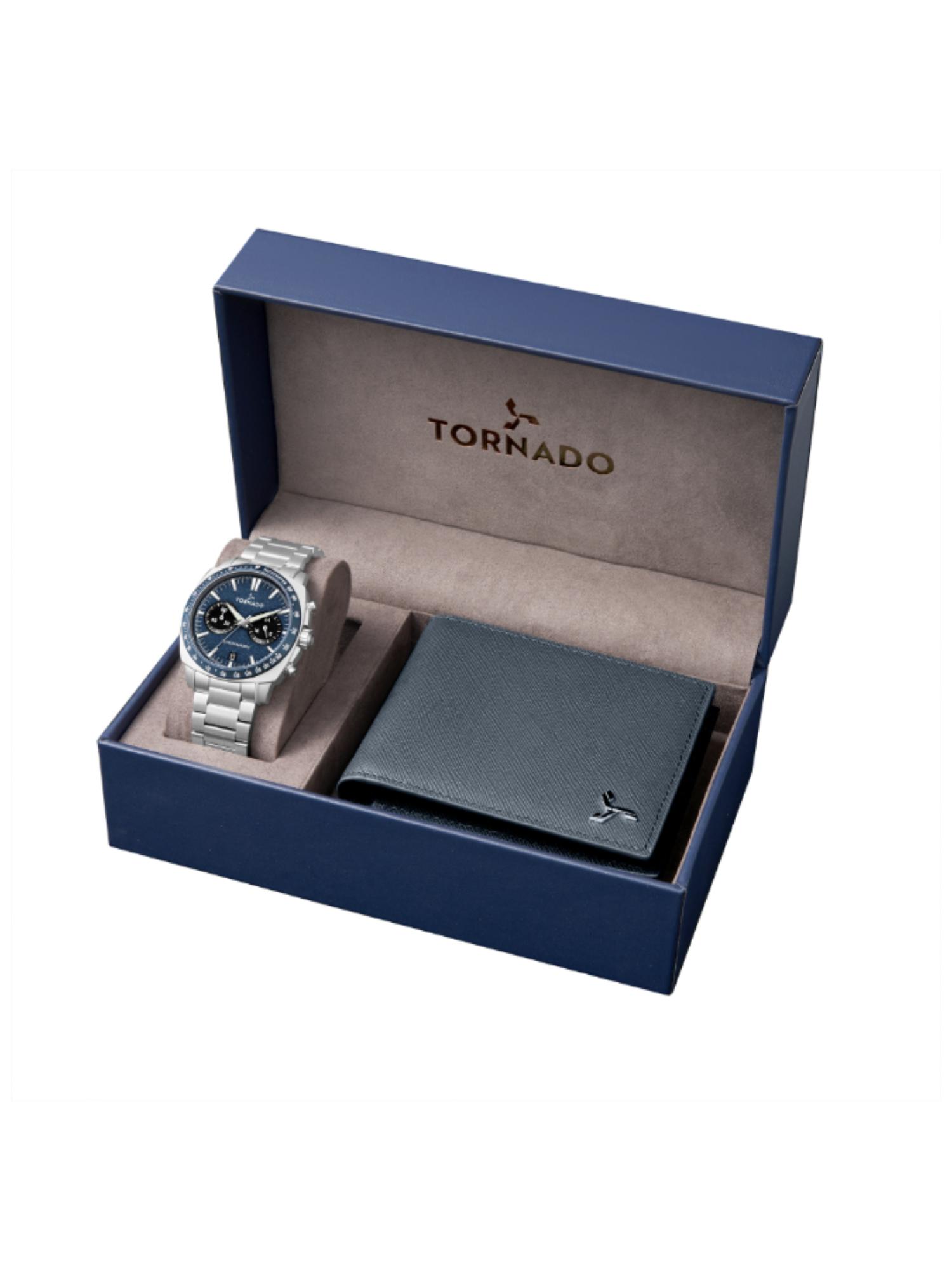 Buy Tornado Men Set Box Blue Dial Analog Watch - T25104S-SBSN-N (M