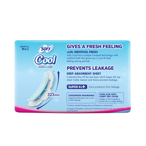 Buy Sofy Sanitary Pads - Cool Super XL+ Online at Best Price of Rs