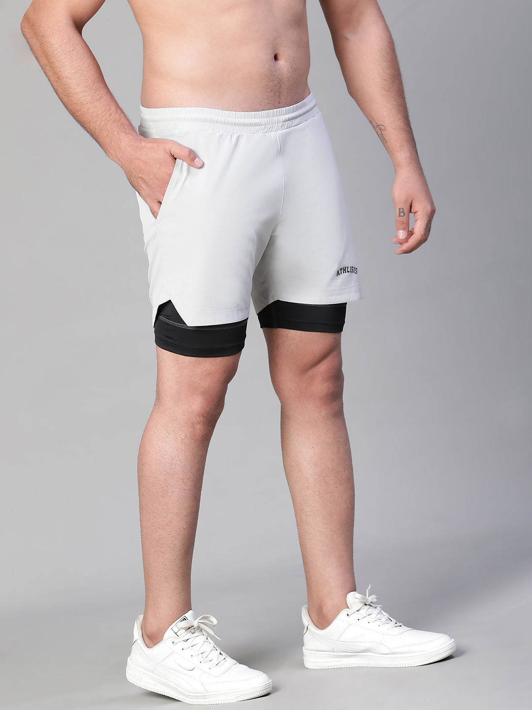 Buy Athlisis Men 2-In-1 5 inches Running Shorts Online