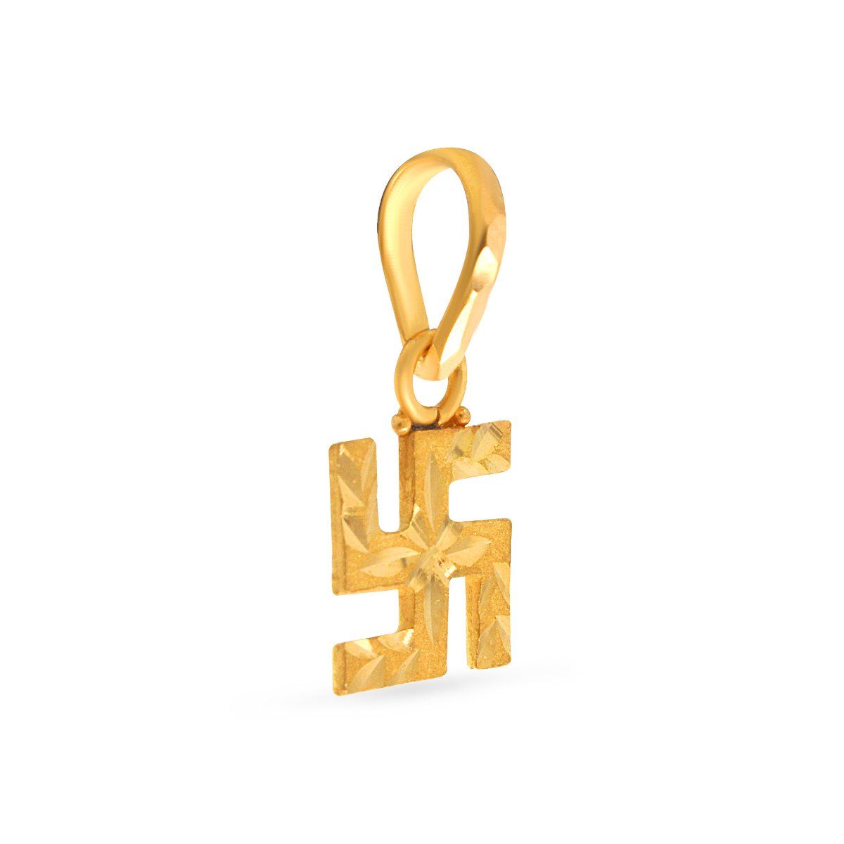 Senco 22K Yellow Gold Enigmatic Swastik Gold Pendant: Buy Senco 22K 