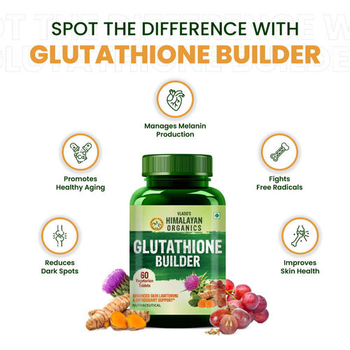 glutathione builder Vlado's Himalayan Organics Vlado's Glutathione Builder for Anti-Ageing &  Skin Brightening Tablets