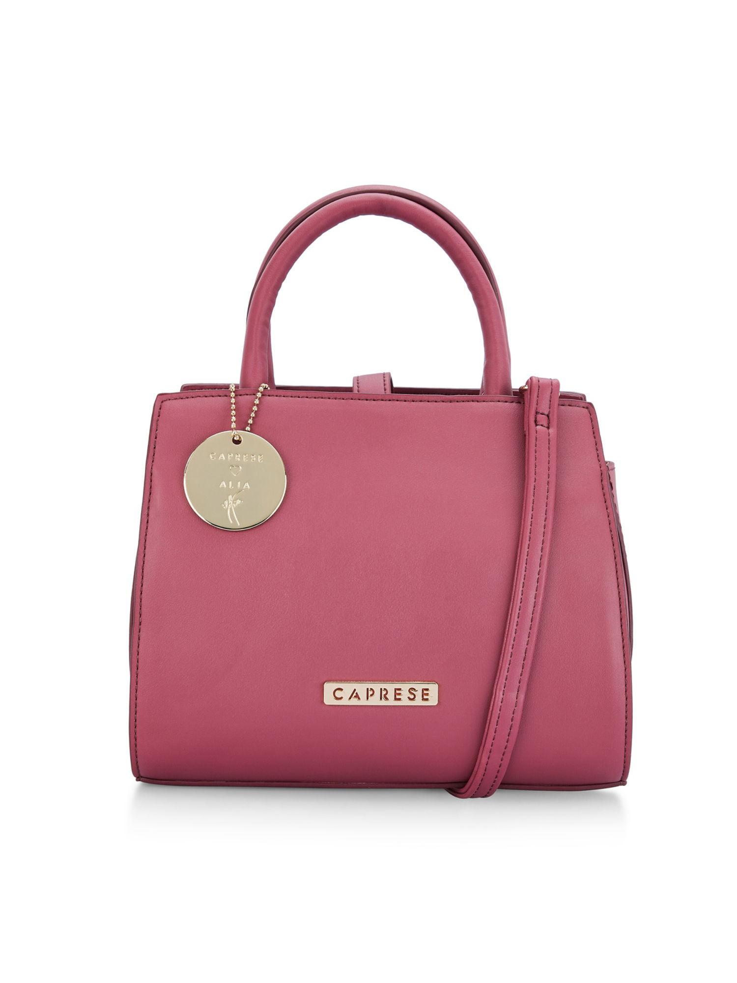 caprese pink satchel bag