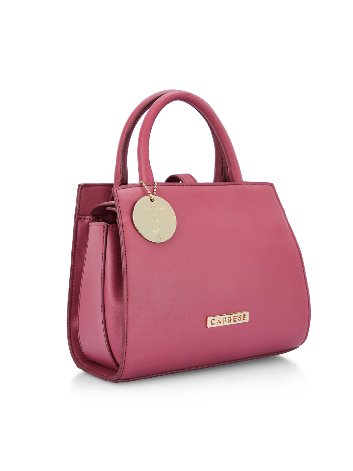 caprese pink satchel bag