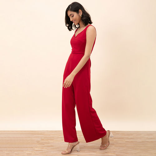 Buy Twenty Dresses By Nykaa Fashion All Eyes On You Red Jumpsuit