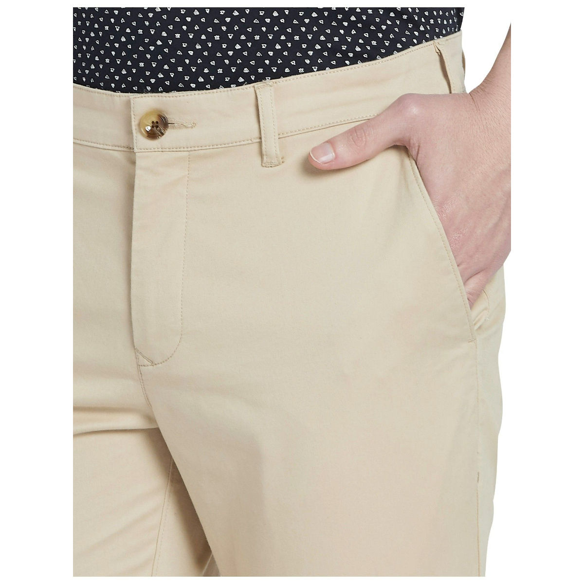 Buy ColorPlus Medium Green Cotton Contemporary Fit Trousers for Mens Online  @ Tata CLiQ