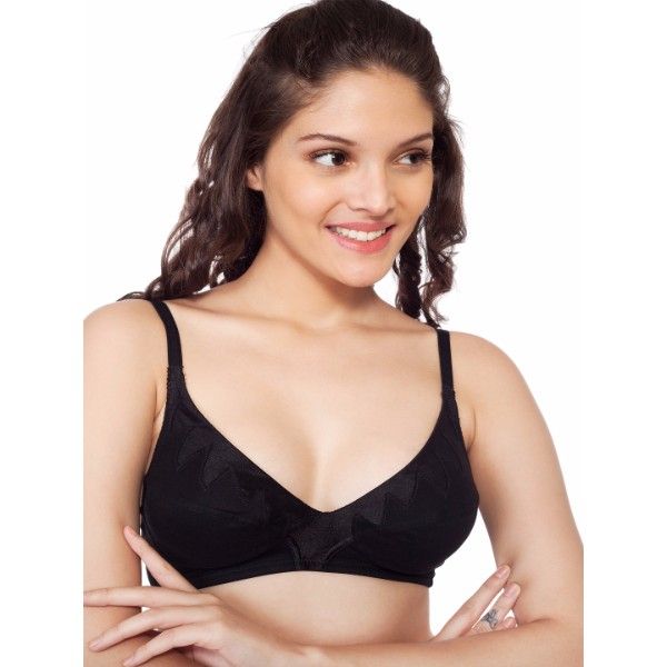 Buy Soie Black Nylon - Embossing Full Coverage Bra Online at Low Prices in  India 