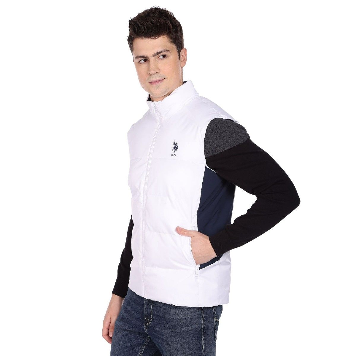 Us polo outlet half sleeve jacket