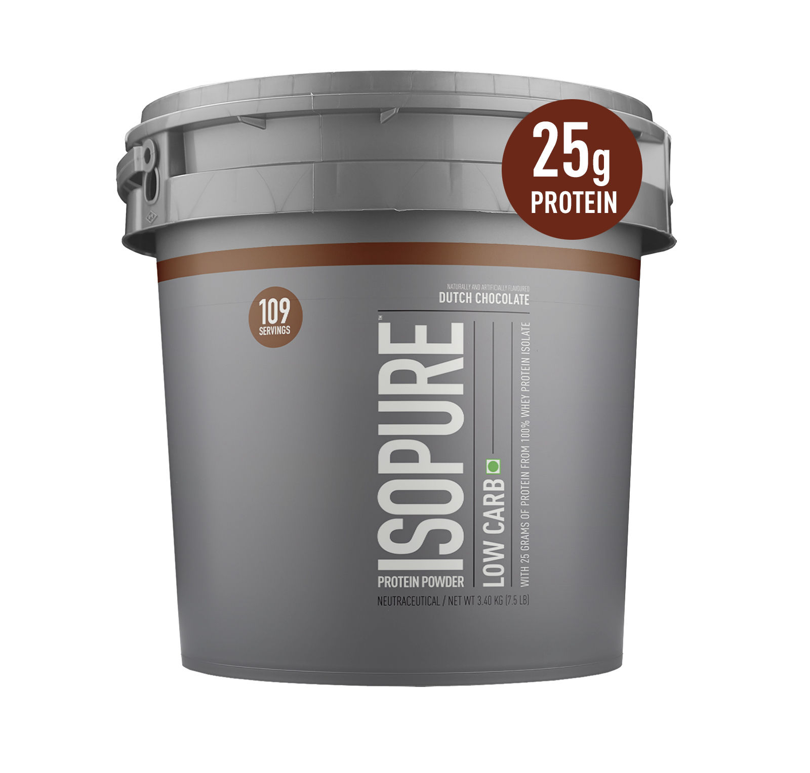 Isopure Low Carb 100% Whey Protein Isolate Powder - Dutch Chocolate