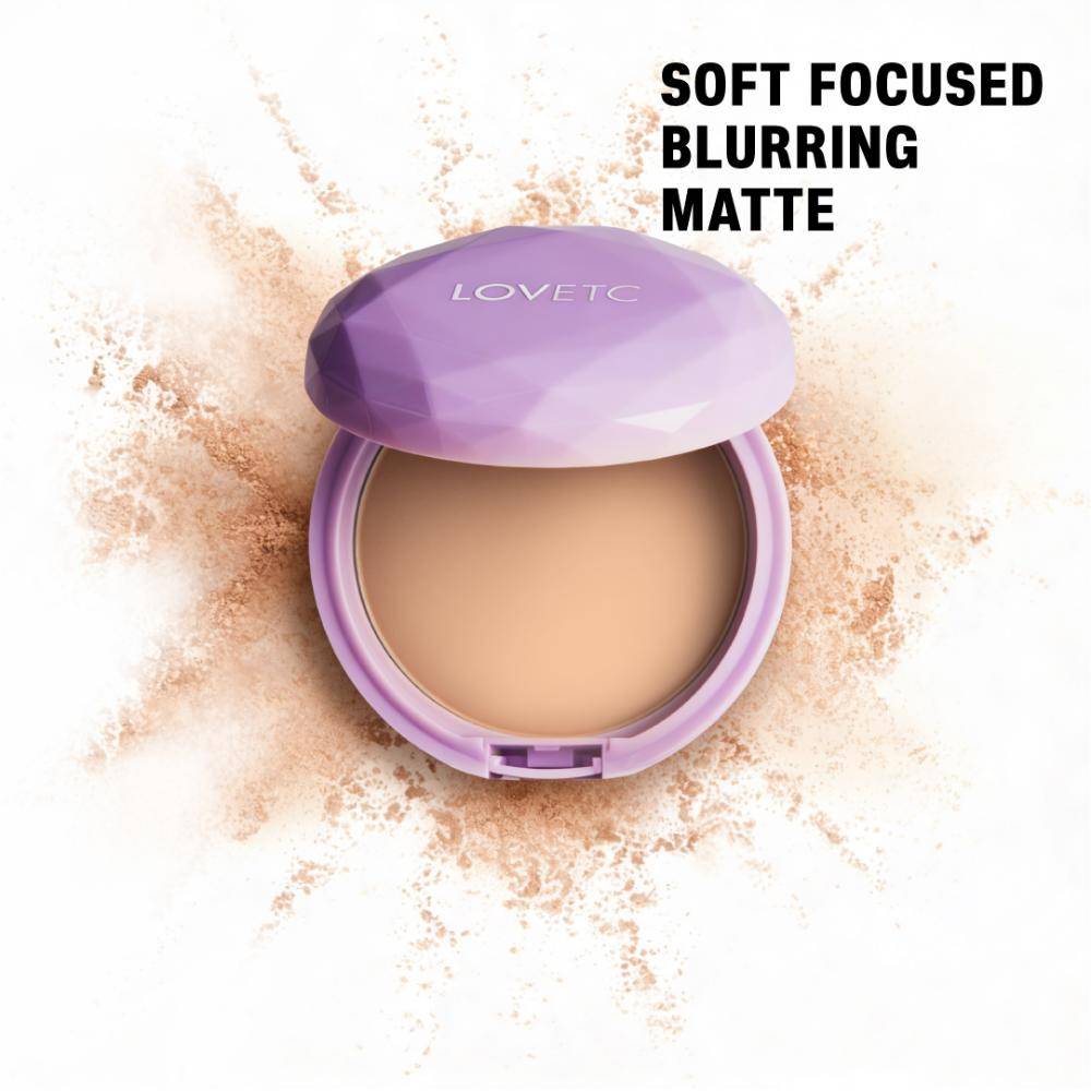 LOVETC Filter Finish Compact, Pore-Blurring & Mattifying, With Peptides - Crème Brulee