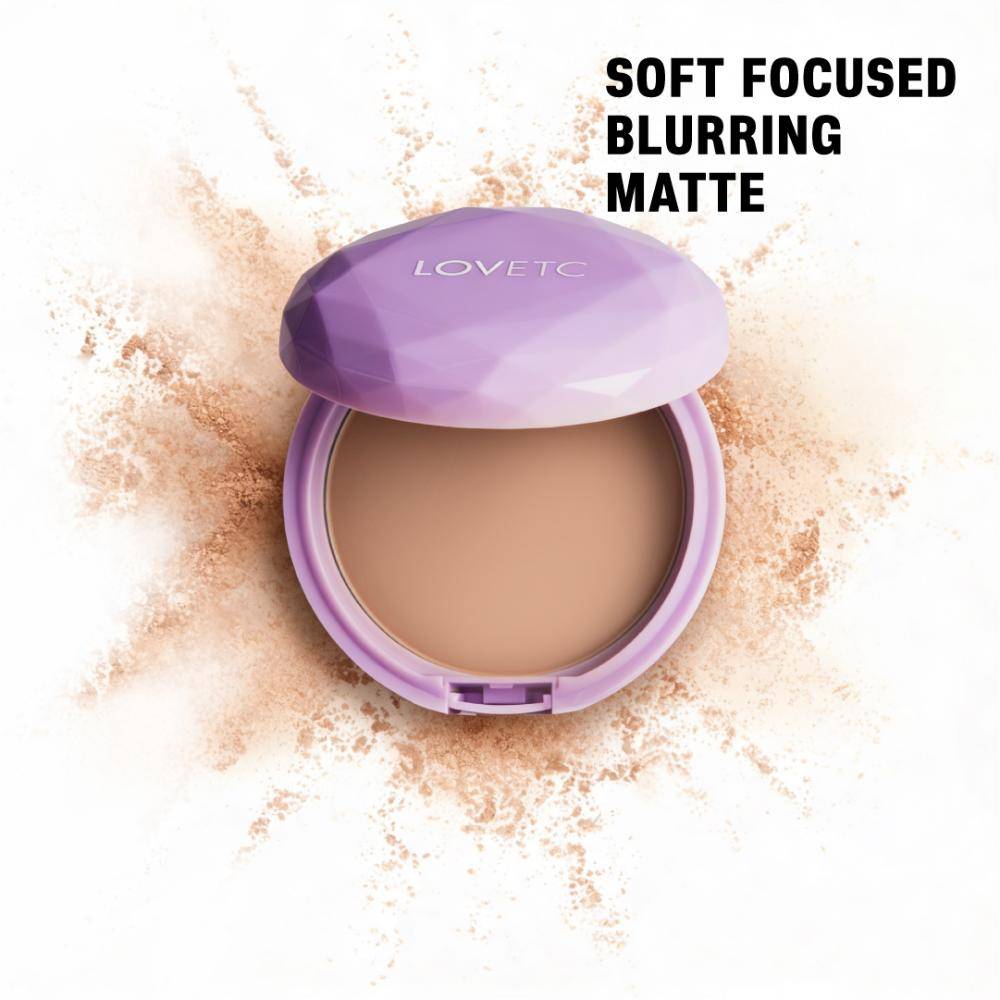 LOVETC Filter Finish Compact, Pore-Blurring & Mattifying, With Peptides - Almond Biscotti