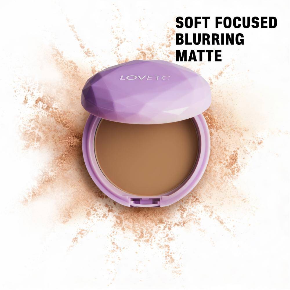 LOVETC Filter Finish Compact, Pore-Blurring & Mattifying, With Peptides - Mocha Pudding