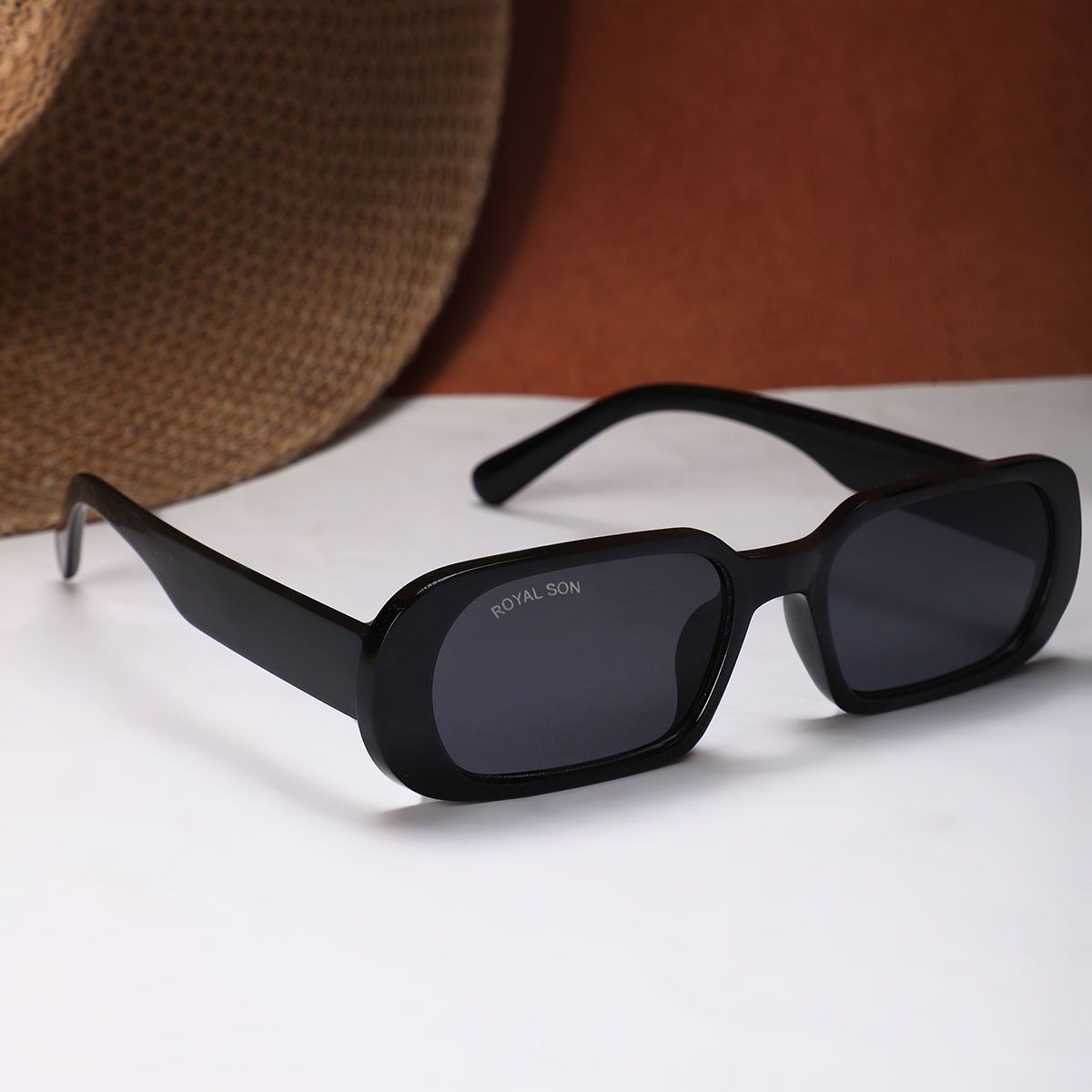 Amazon.com: ROYAL SON Edith Retro Square Glasses Metal Frame UV Protection  Sunglasses for Men Women - Black : Clothing, Shoes & Jewelry
