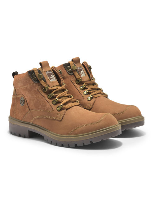 WOODLAND Men Casual Lace-Ups Boots Light Brown