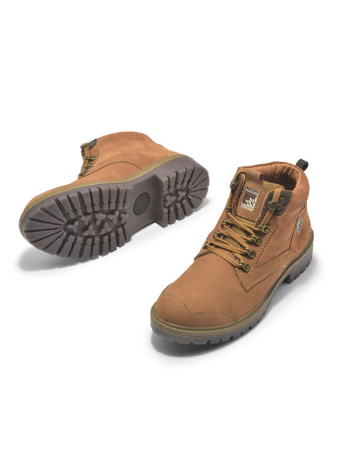 WOODLAND Men Casual Lace-Ups Boots Light Brown