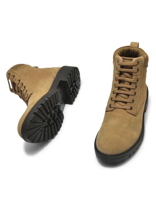 WOODLAND Men Casual Lace-Ups Boots Khaki