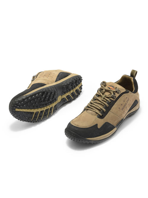 Buy WOODLAND Men Casual Lace-Ups Khaki Sneakers Online