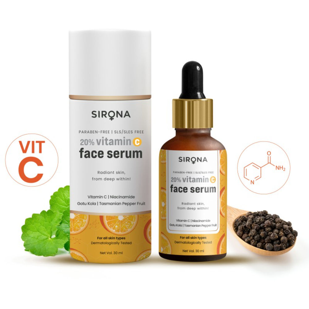 Sirona 20 Vitamin C Face Serum for Men and Women to Rejuvenate Damaged