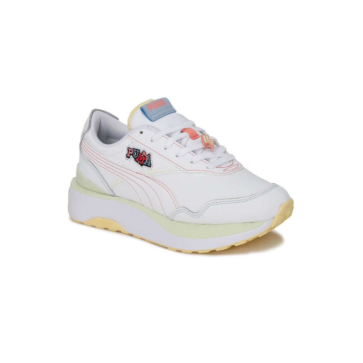 Puma Cruise Rider Badge Womens White Sneakers: Buy Puma Cruise Rider ...