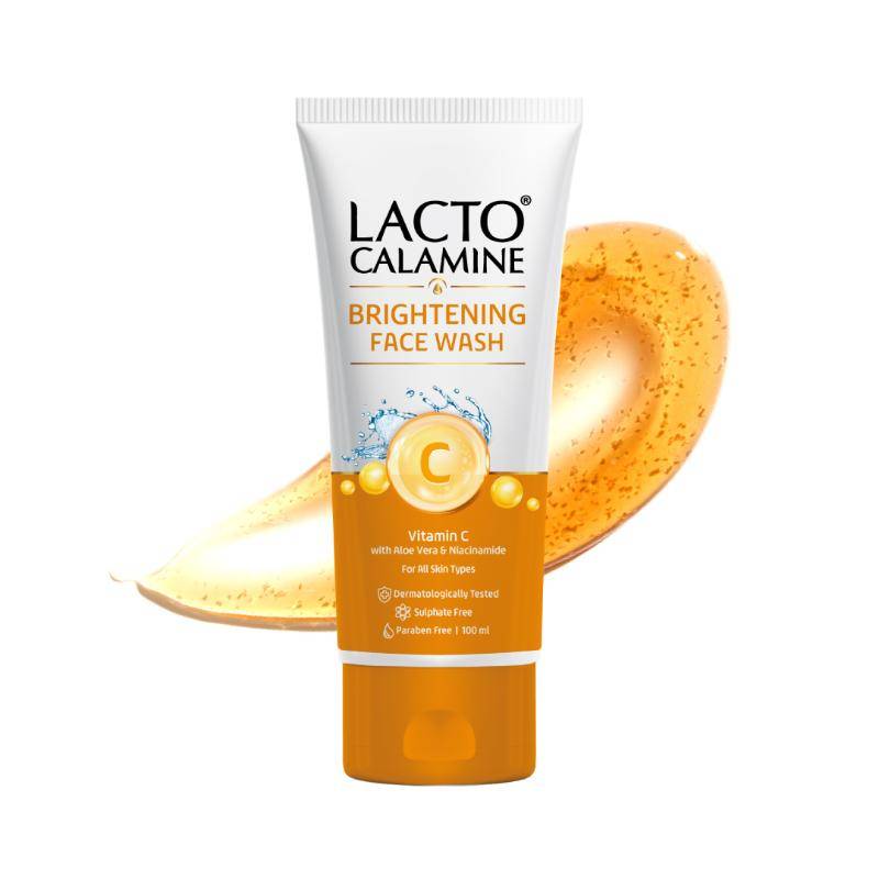 Lacto Calamine Vitamin C Face Wash With Aloe Vera & Niacinamide For Glowing & Skin Brightening