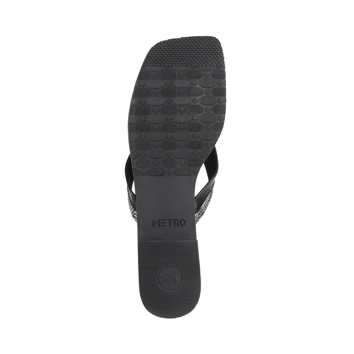 Metro black thong discount sandals