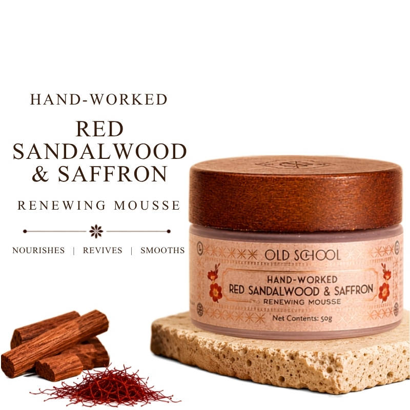 Old School Red Sandalwood & Saffron Face Moisturiser For Dull Skin Reduces Fine Lines & Wrinkle