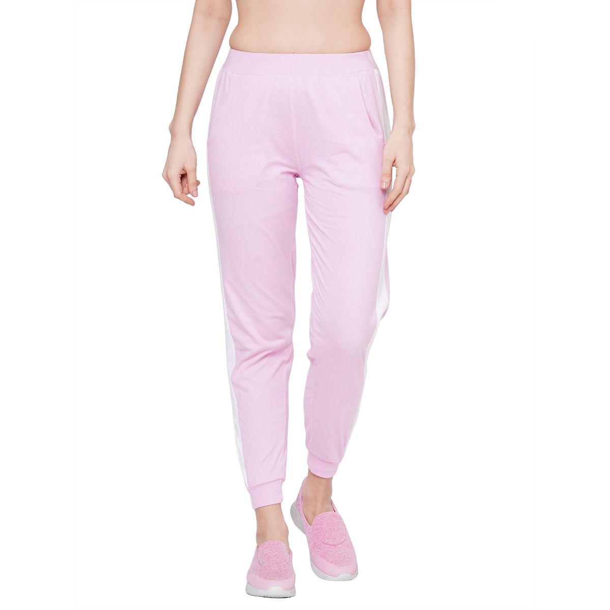 blush pink joggers