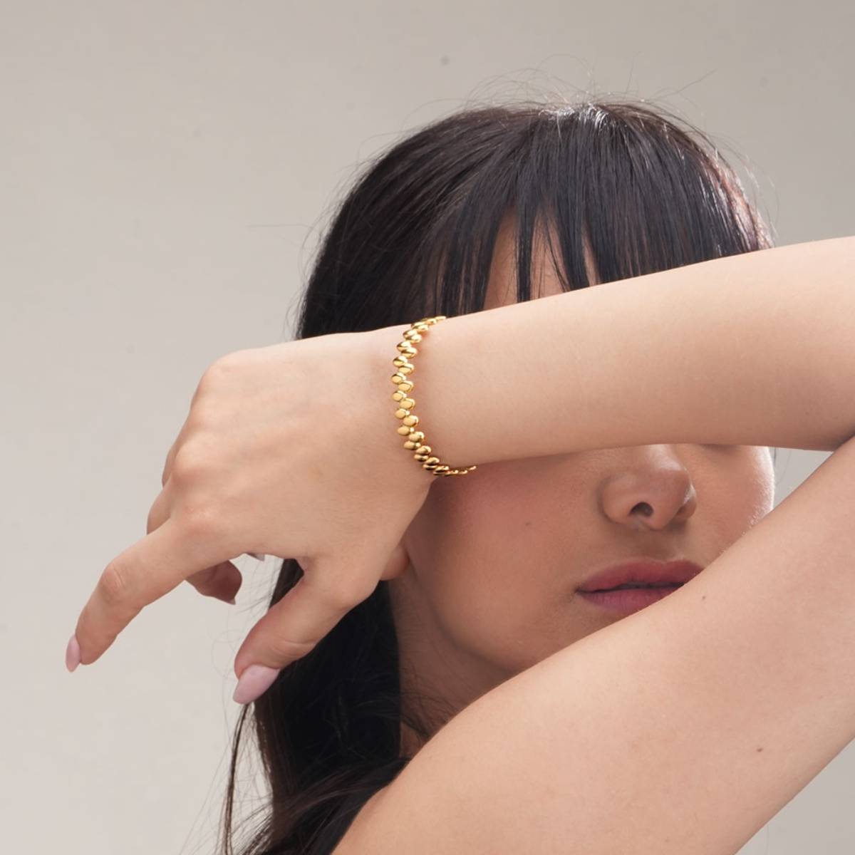 Palmonas Adjustable Gold Cuff for Womens