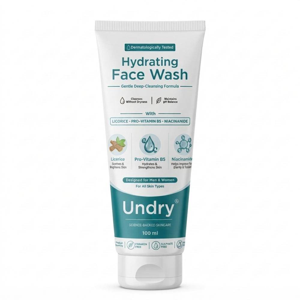 Undry Licorice Face Wash with Niacinamide & Pro-Vitamin B5 for Even Skin Tone
