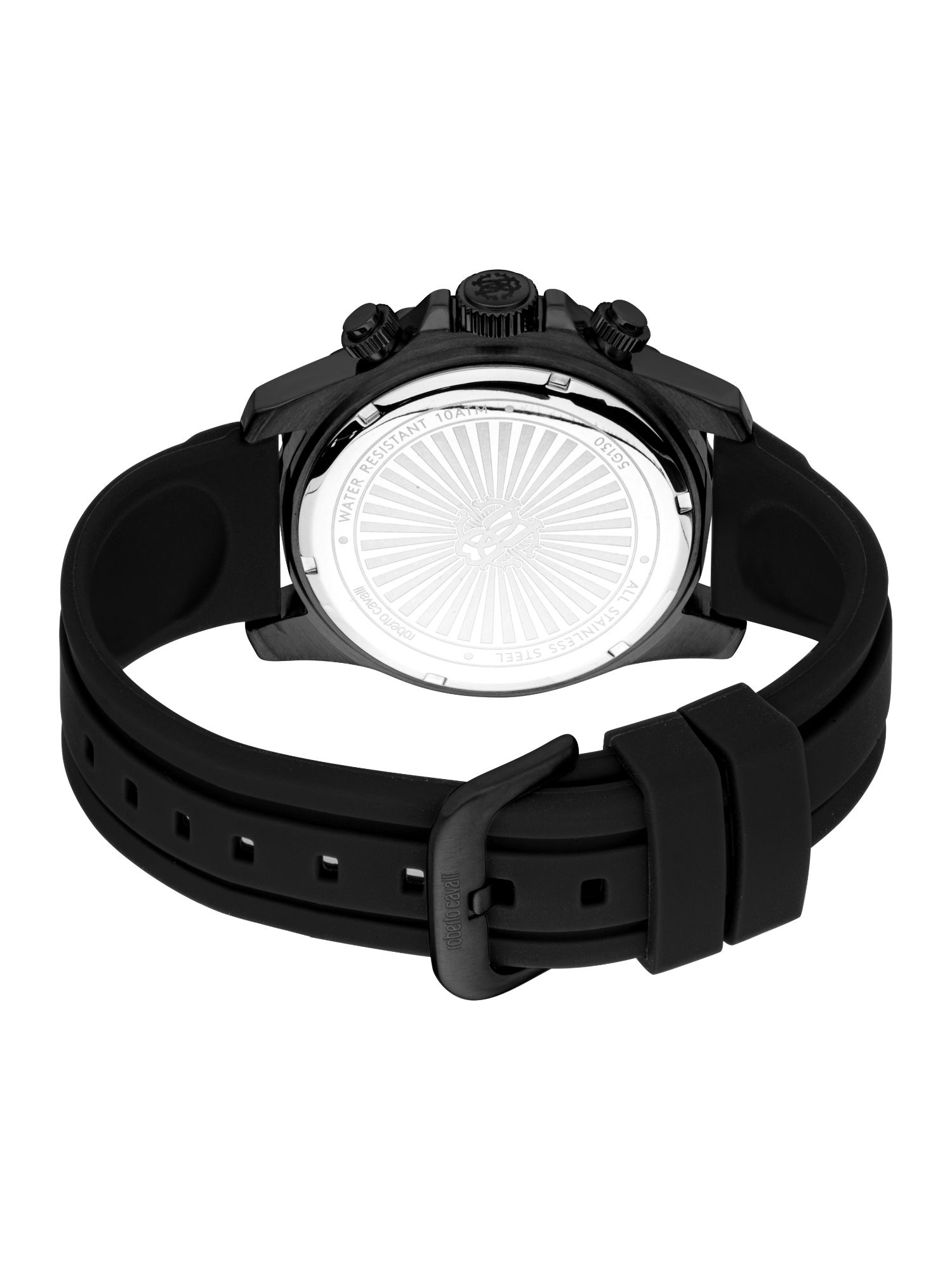 Buy Roberto Cavalli Potenza Men Analog Round Silicon Black Watch