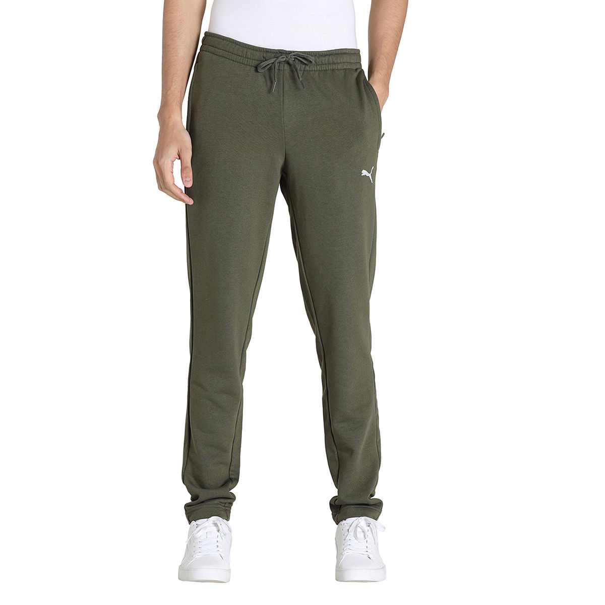 Puma ZIPPERED TERRY Mens Green Casual Track Pant (S)