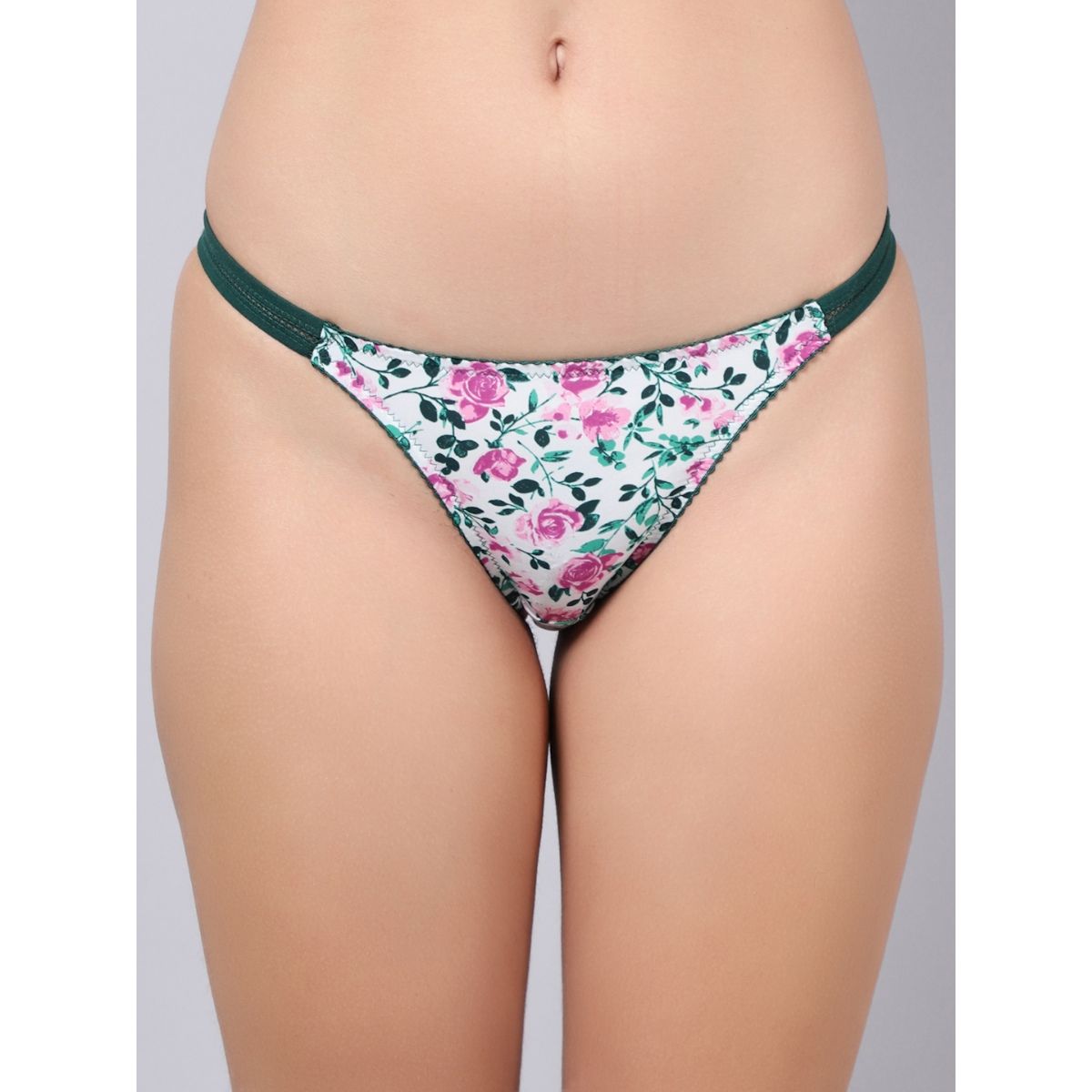Erotissch Women Green Floral Printed Thongs Brief Panty Buy Erotissch