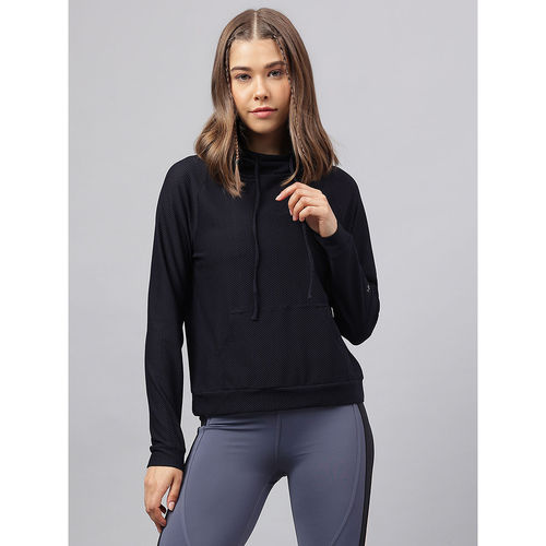 Fitkin Sweatshirts : Buy Fitkin Women Navy Blue Self Design Sweat