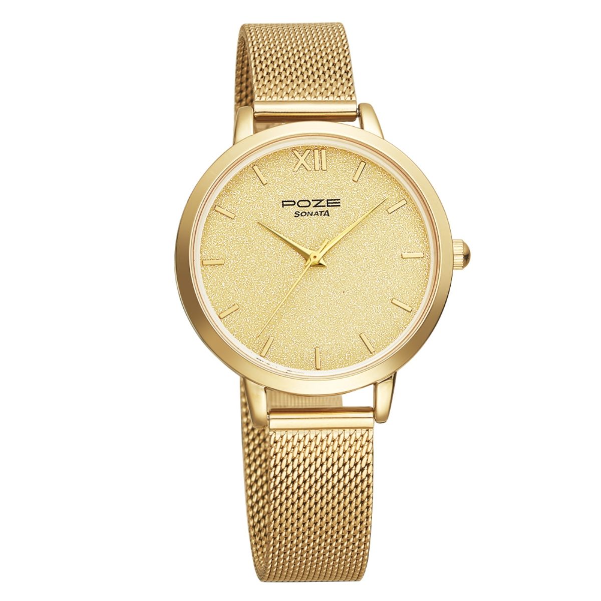 Buy Sonata Gold Dial Analog Watch For Men-7053YM08 Online at  desertcartCyprus