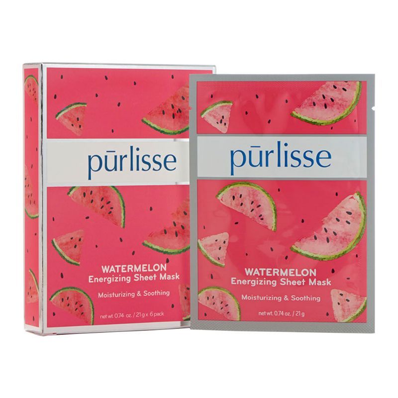 Purlisse Beauty Watermelon Energizing Sheet Mask - Pack of 6