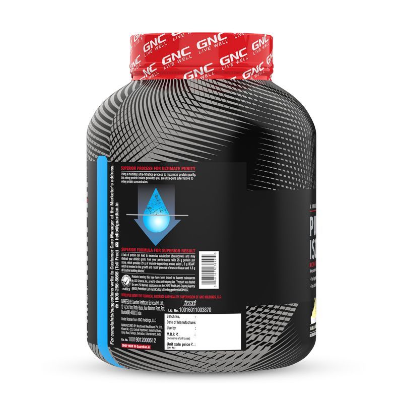 GNC Amp Pure Isolate Whey Protein Vanilla Custard (4 lbs) Buy GNC