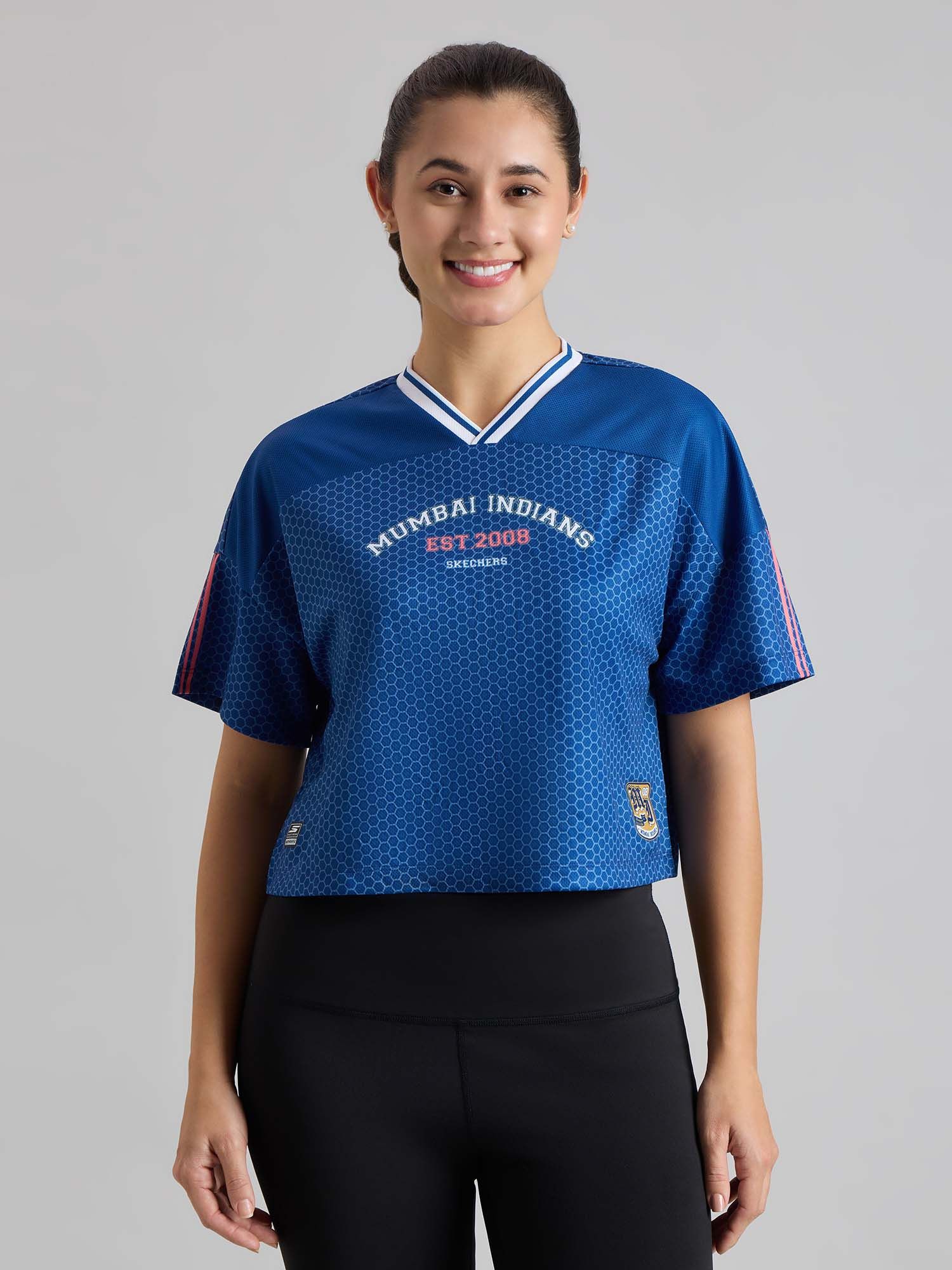 Buy Skechers Women MI CROP NAVY PERIWINKLE TOP Online