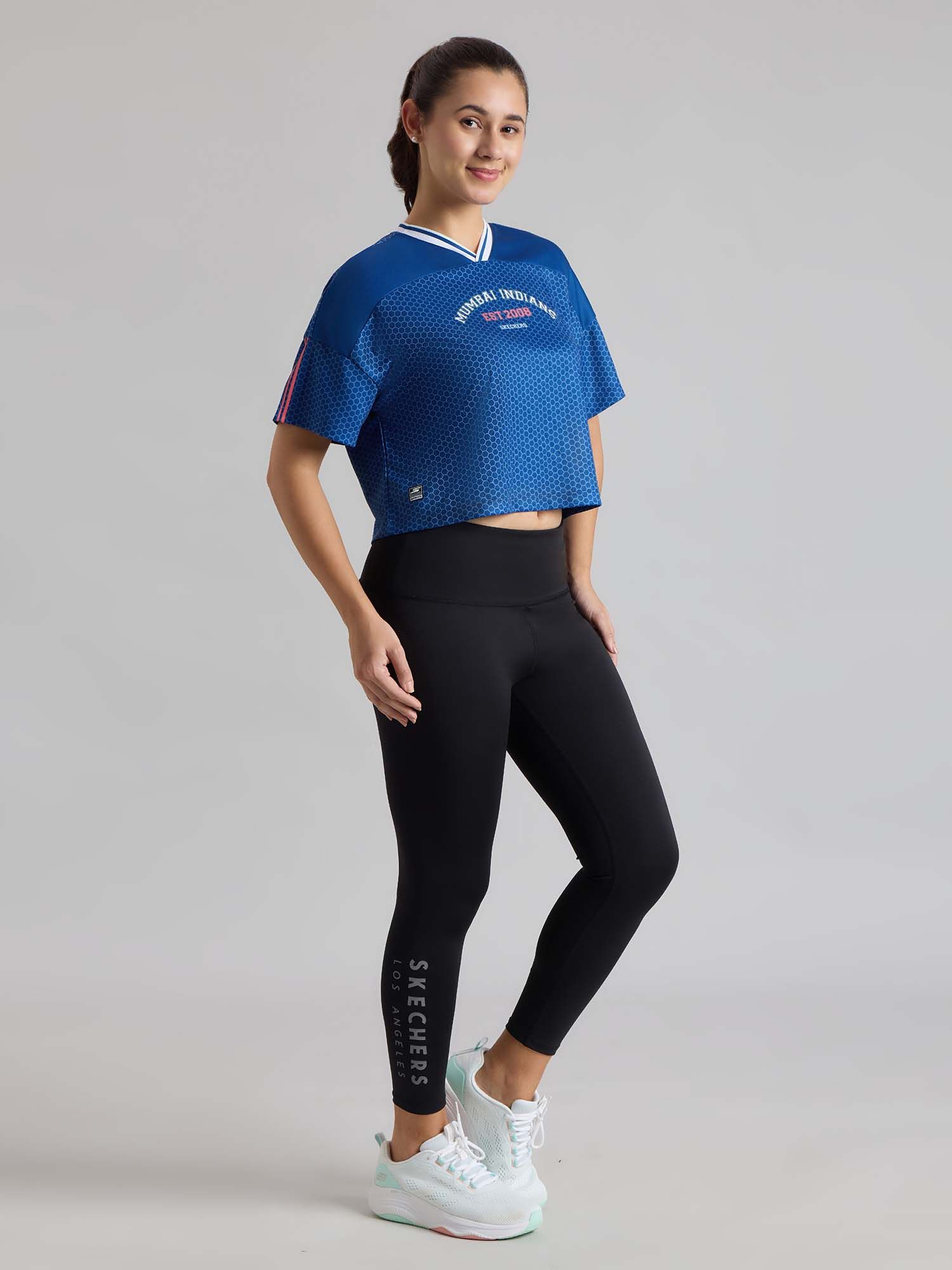 トップス me!! Buy Skechers Women MI CROP NAVY PERIWINKLE TOP Online