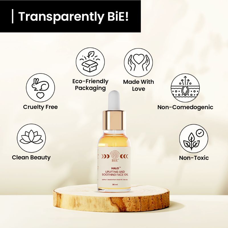 BiE Halo Uplifting & Soothing Face Oil With Pure Saffron For Brighter Skin Buy BiE Halo