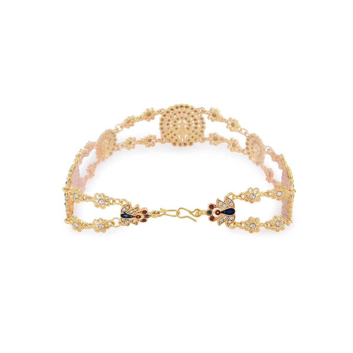 Buy Zaveri Pearls Multicolor Meenakari Peacock Inspired Bridal