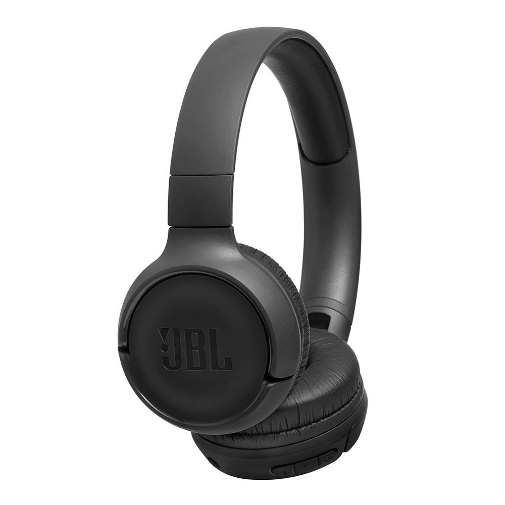 JBL Tune 500BT Powerful Bass Wireless On-Ear Headphones with Mic (Black)