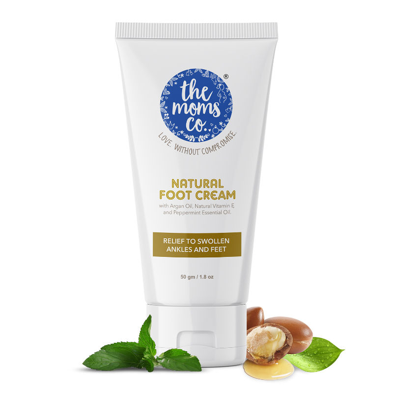 The Moms Co Natural Foot Cream for Cracked & Swollen Feet With Shea Butter & Almond