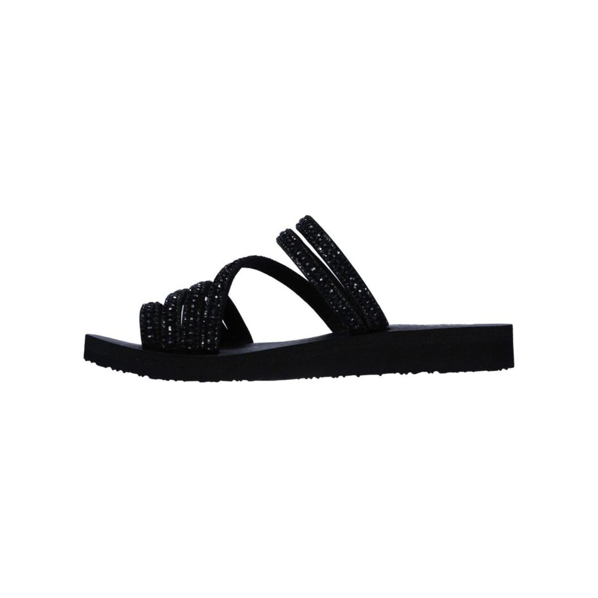 Buy SKECHERS Meditation Glam Flash Black Cali Sliders Online