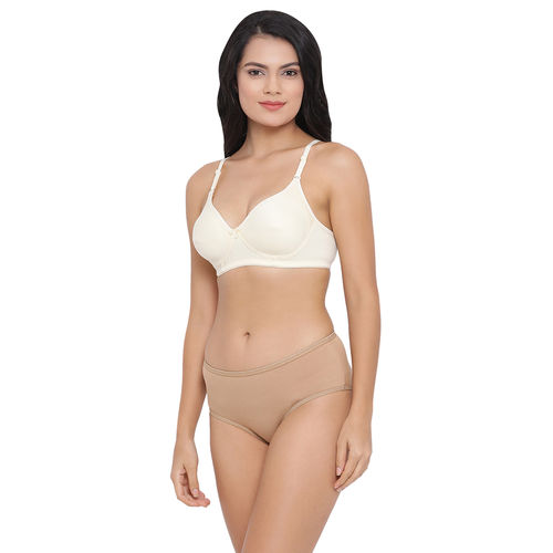 Buy Clovia Cotton Rich Non-Wired Spacer Cup T-Shirt Bra & Mid